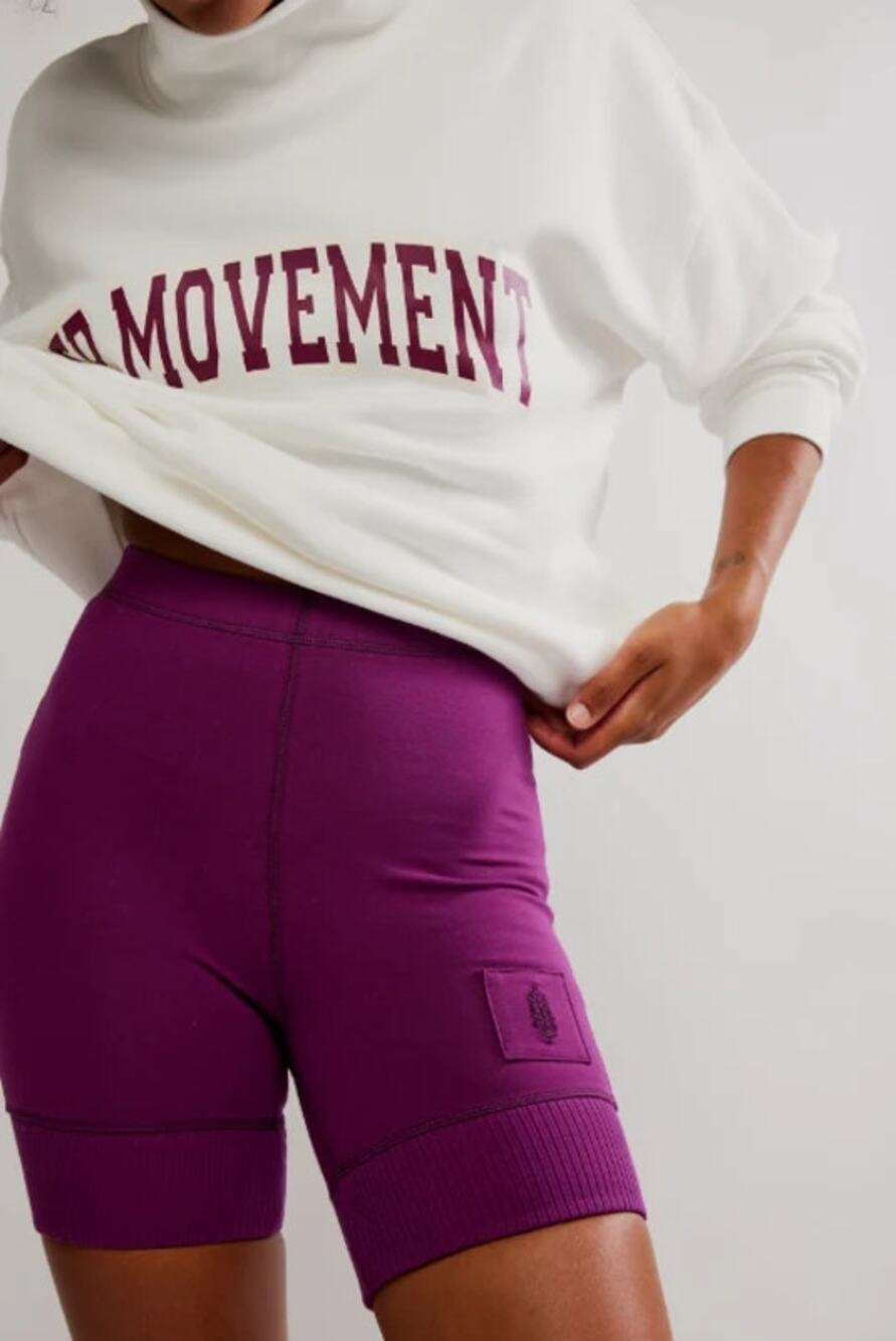 FP Movement Victory Bike Shorts Deep Mulberry Compression Active Women's S